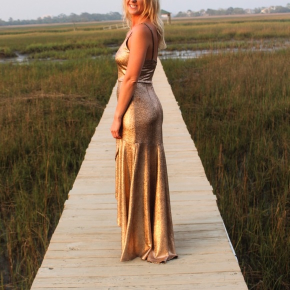 Metallic snake skin maxi gown - Picture 3 of 4
